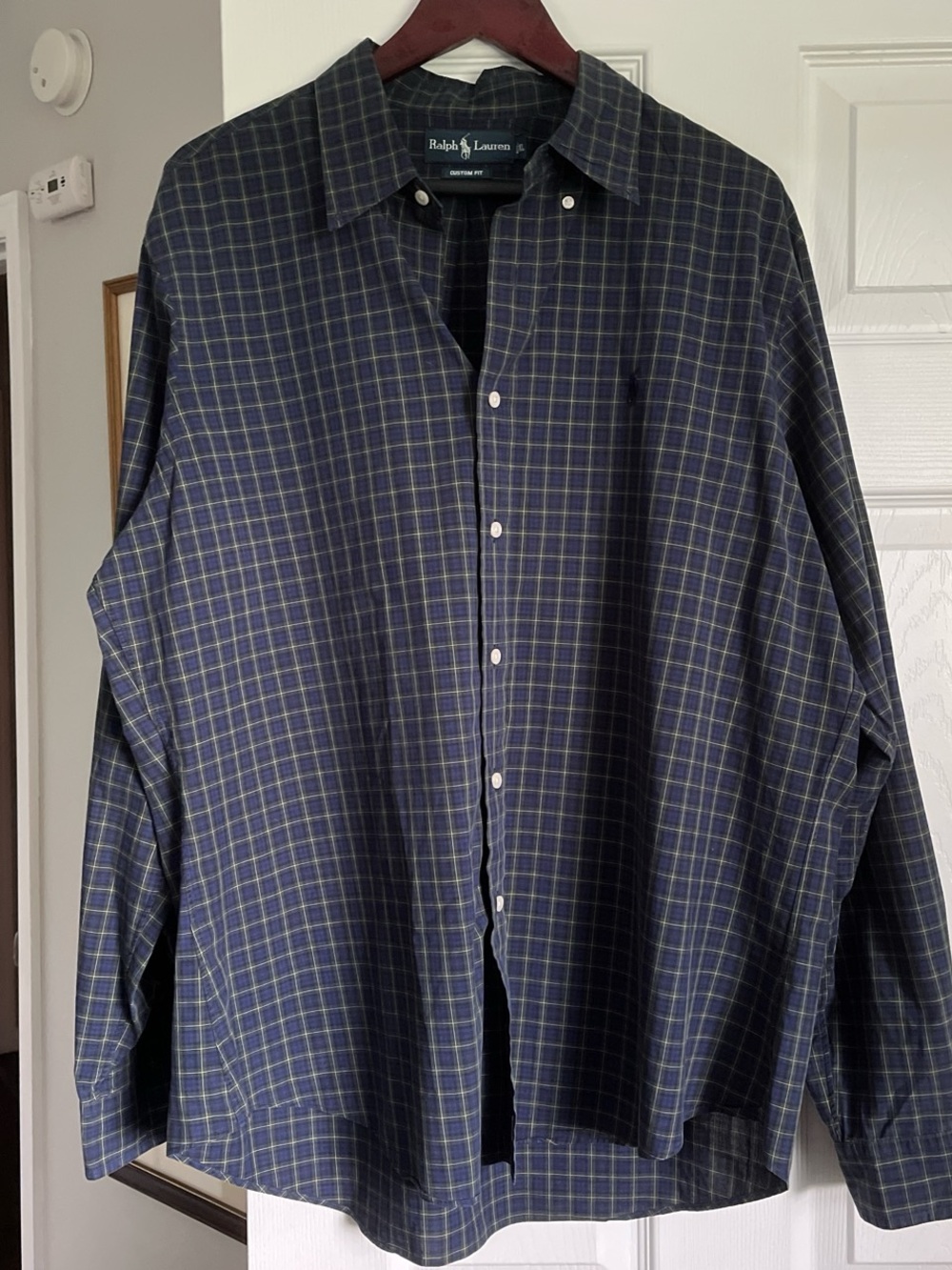 Vintage Ralph Lauren pony Navy Plaid Button-Down Shirt